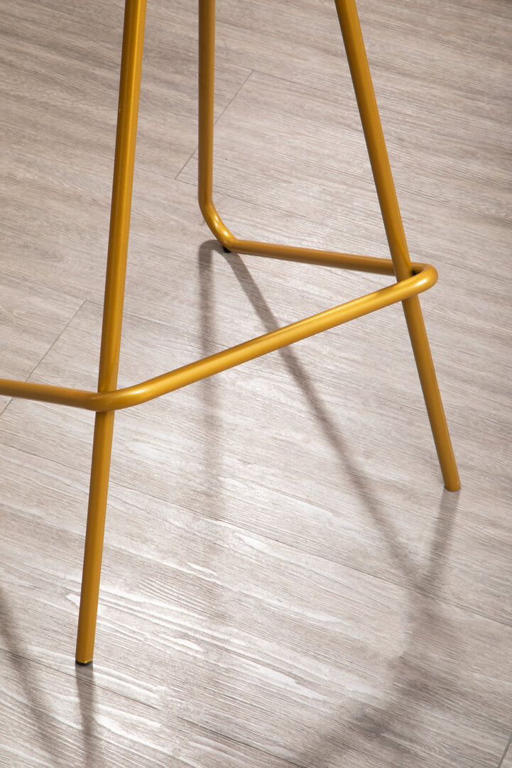 Madison Elm Wood Bar Stool With Metal Legs