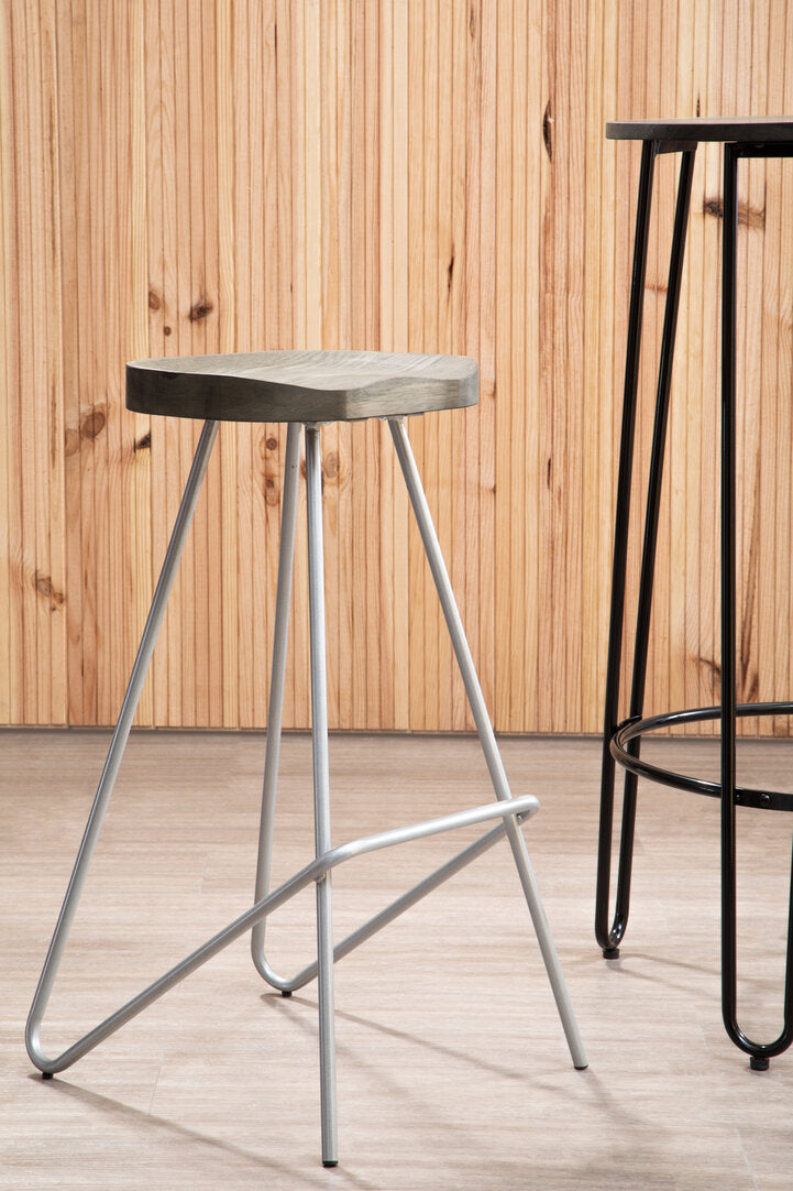 Madison Silver Metal Frame Bar Stool