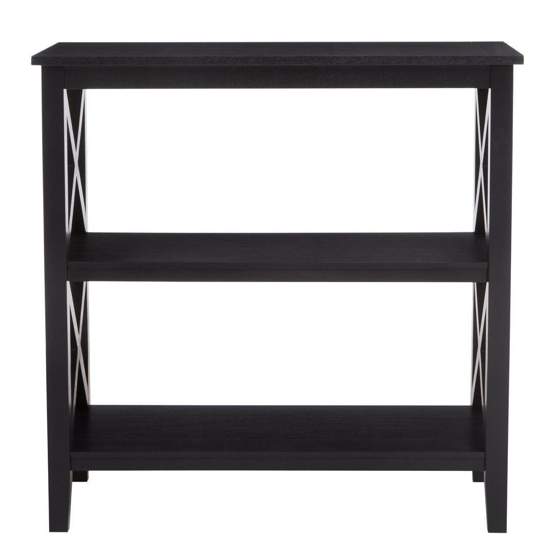 Savoy Three Shelf Black Bookcase