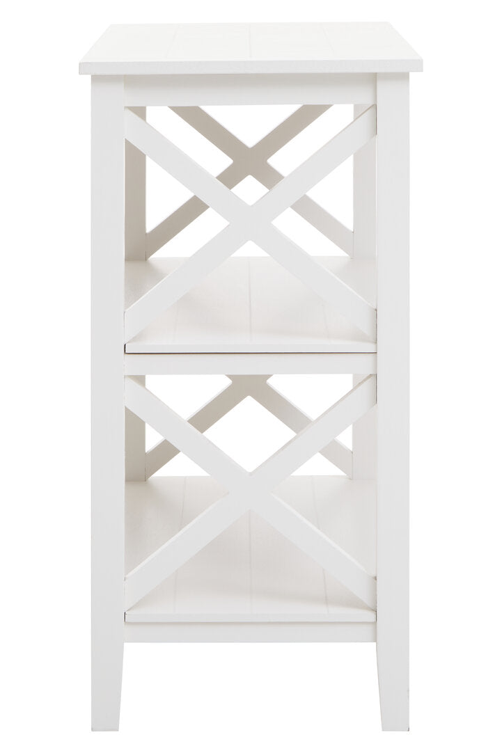 Savoy Three Shelf Ivory Bookcase
