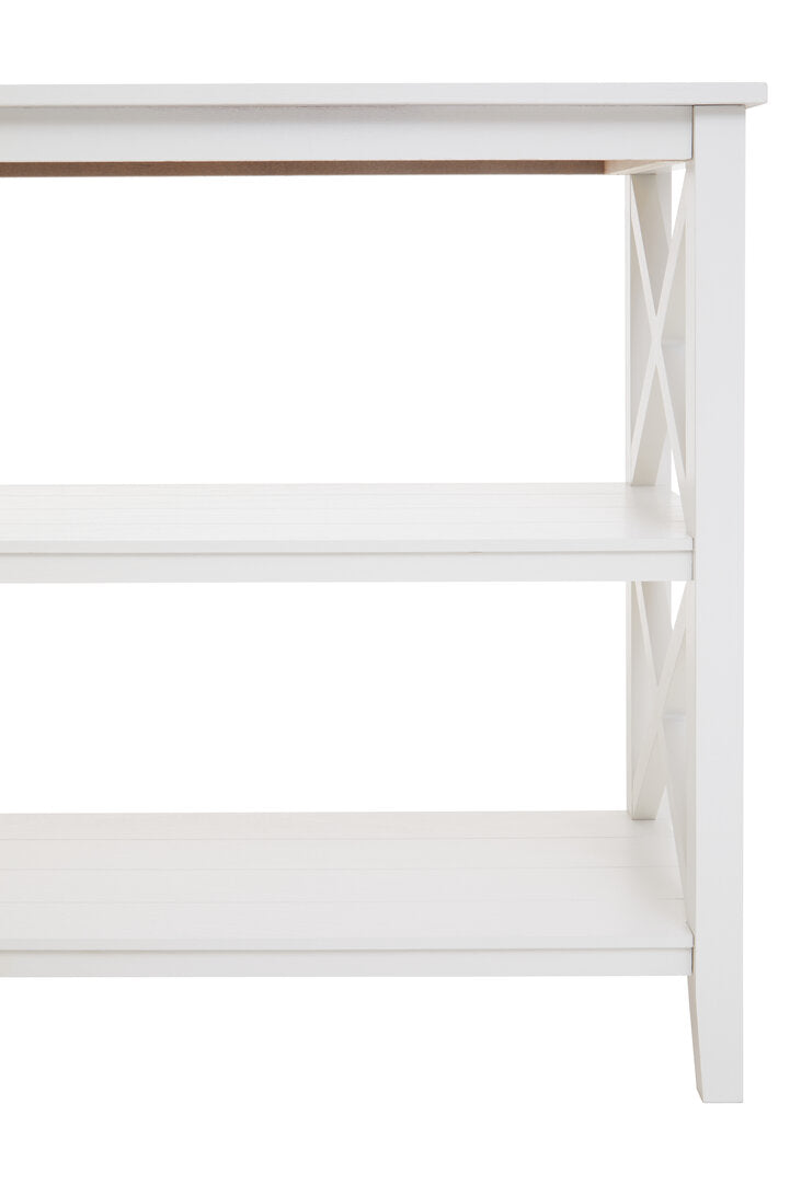 Savoy Three Shelf Ivory Bookcase