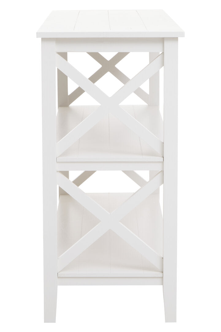 Savoy Three Shelf Large Bookcase Ivory