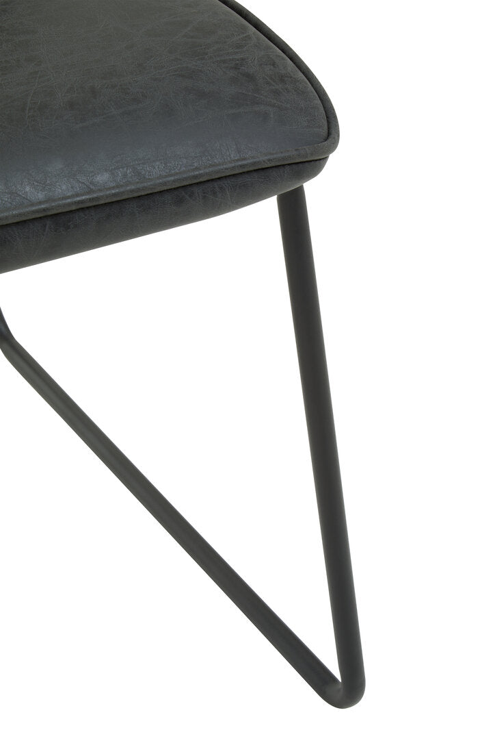 Belgravia Foundry Black Leather Effect Chair
