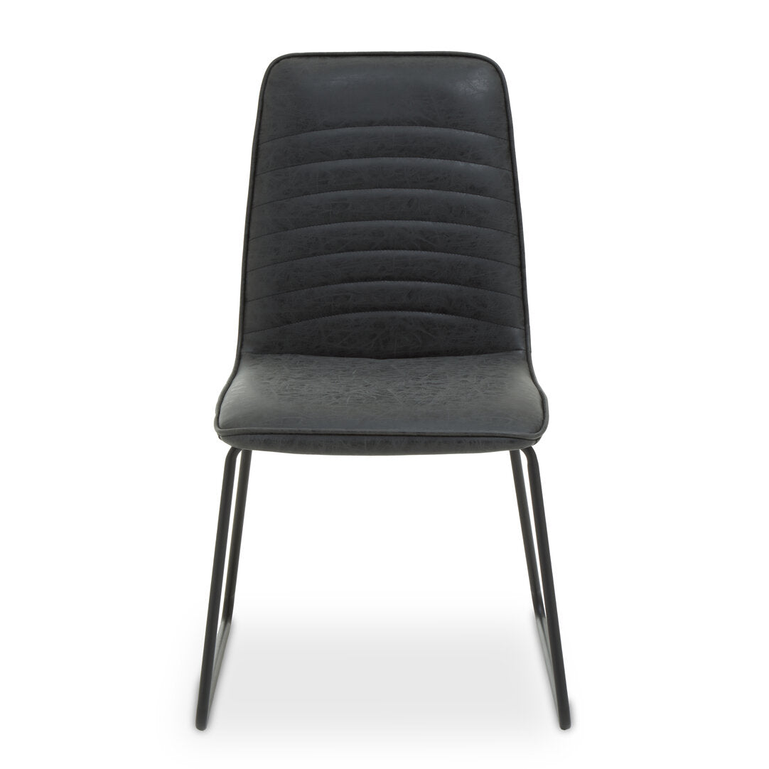 Belgravia Foundry Black Leather Effect Chair