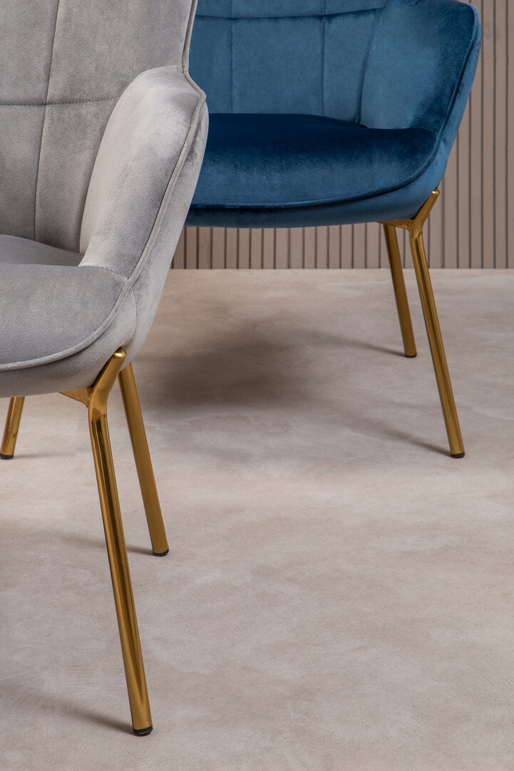 Richmond Grey Velvet Chair