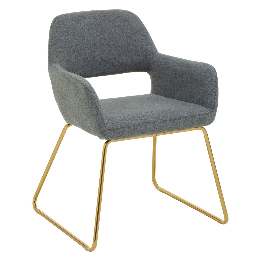 Richmond Grey and Gold Dining Chair
