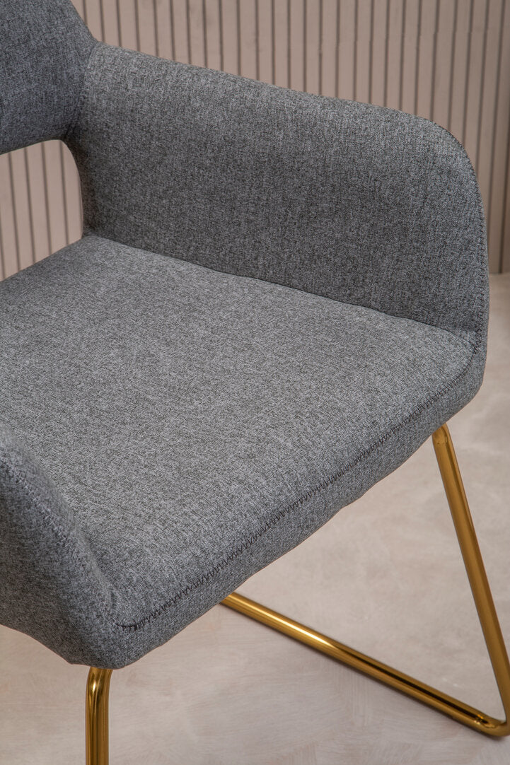 Richmond Grey and Gold Dining Chair