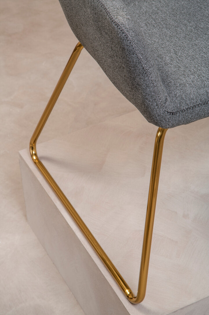 Richmond Grey and Gold Dining Chair