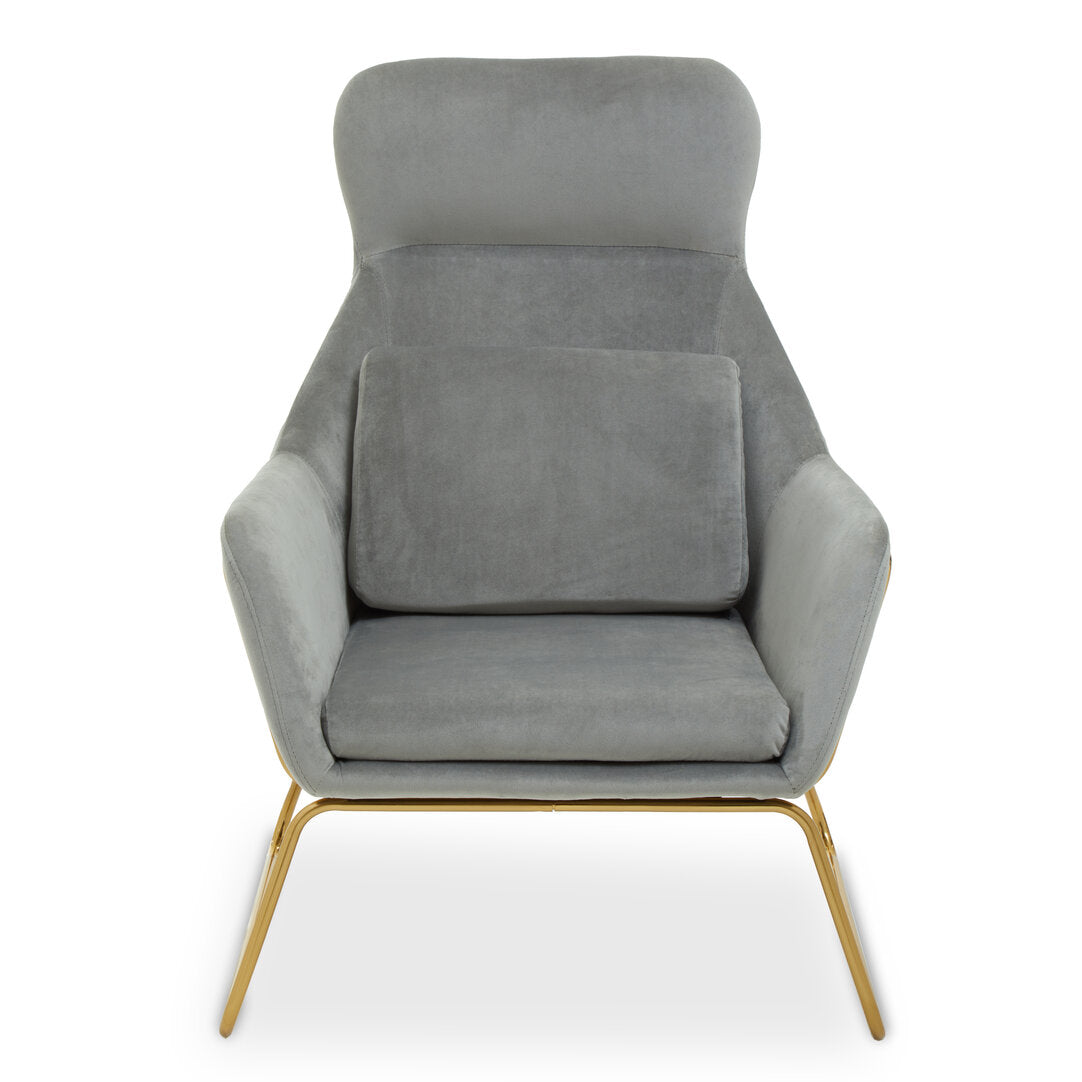 Richmond Grey Velvet Armchair
