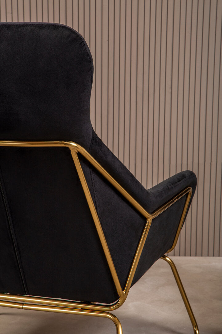 Richmond Black Velvet Armchair