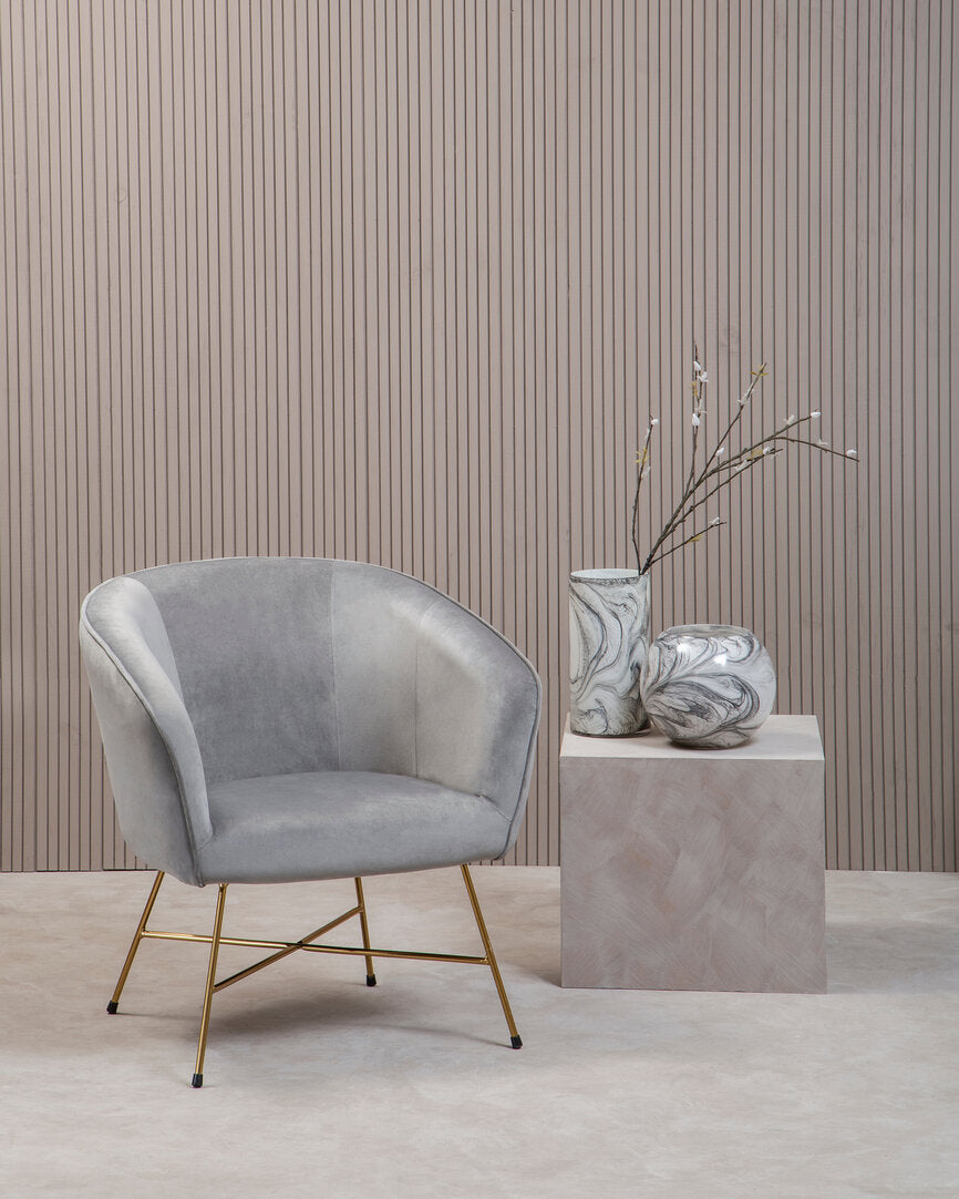 Richmond Grey Chair With Metal Frame