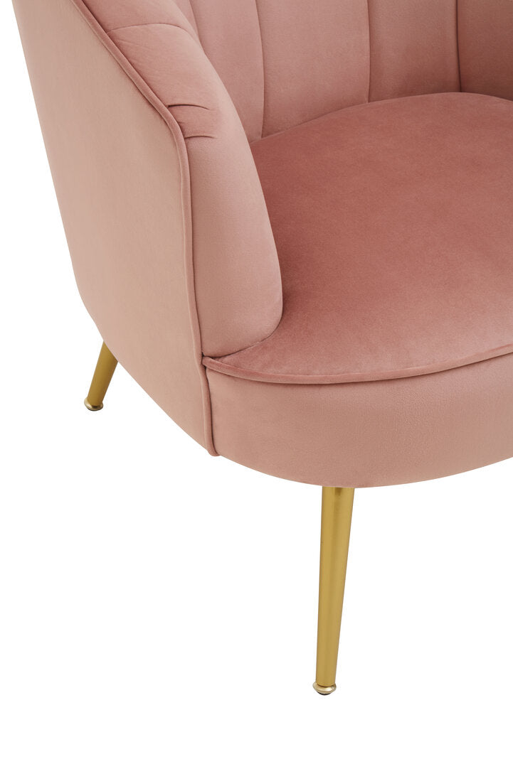 Durham Velvet Chair Pink