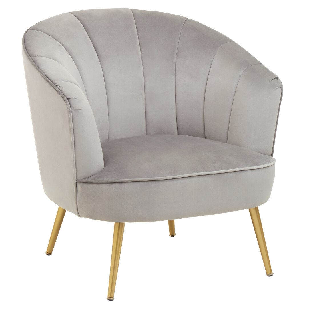 Durham Grey Velvet Chair