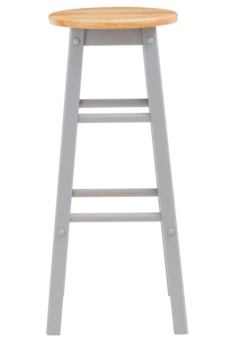 Chester Natural and Grey Wood Bar or Kitchen Stool