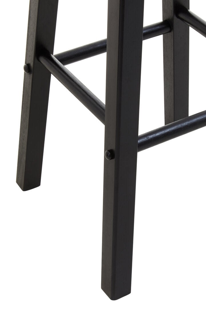 Chester Black and Natural Wood Kitchen or Bar Stool