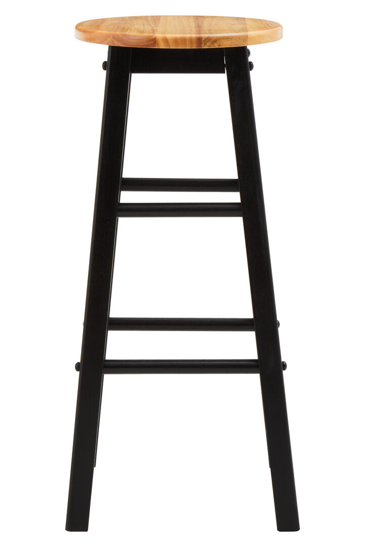 Chester Black and Natural Wood Kitchen or Bar Stool