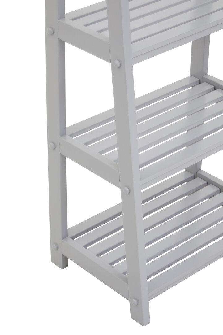 Chester Grey Wood Four Tier Shelf Unit