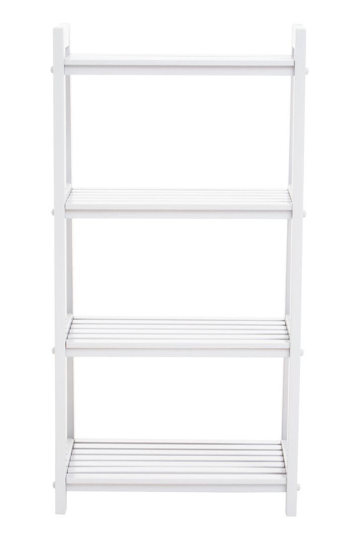Chester White Wood Four Tier Shelf Unit