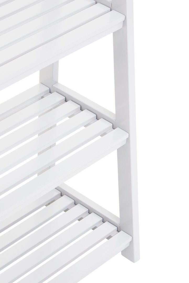 Chester White Wood Four Tier Shelf Unit