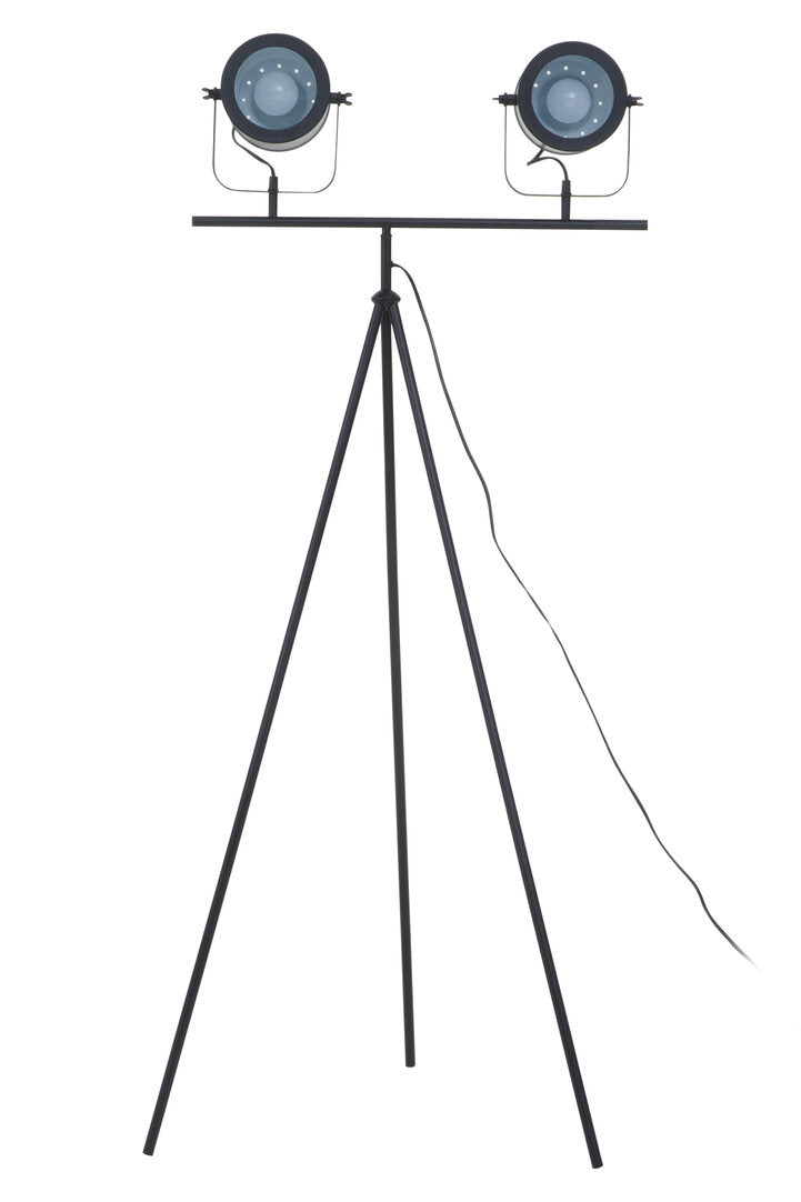 Richmond Two Spotlight Matte Black Tripod Floor Lamp