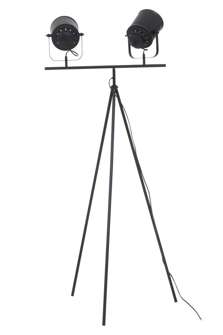 Richmond Two Spotlight Matte Black Tripod Floor Lamp