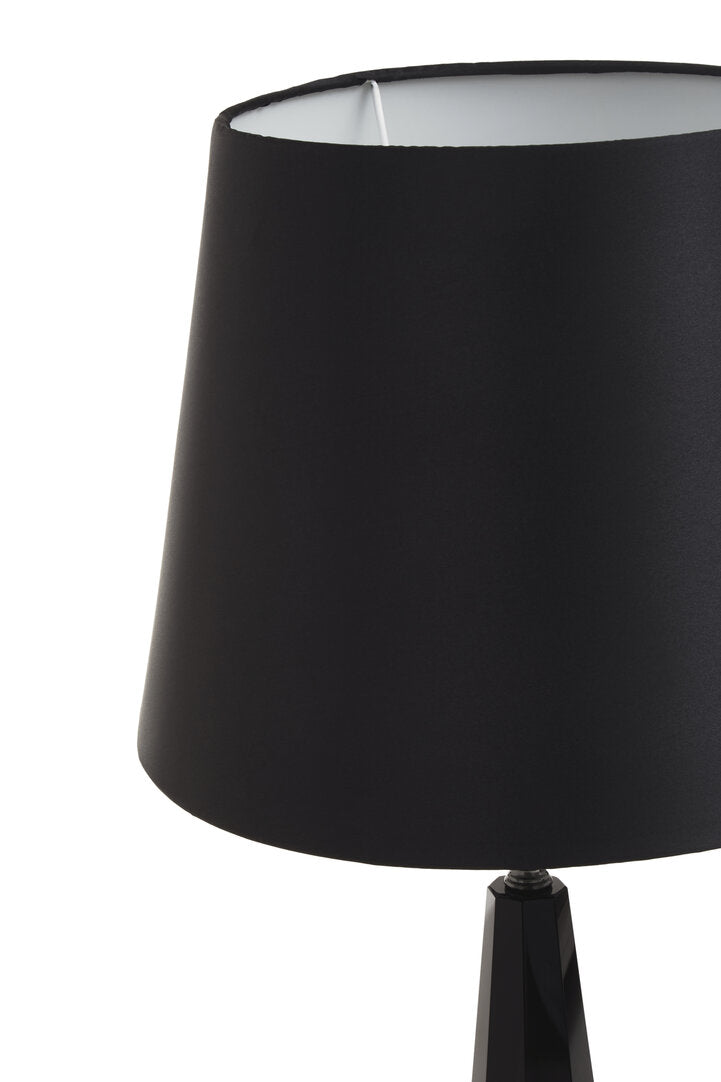 Milan Black Crystal Table Lamp With Metal Base