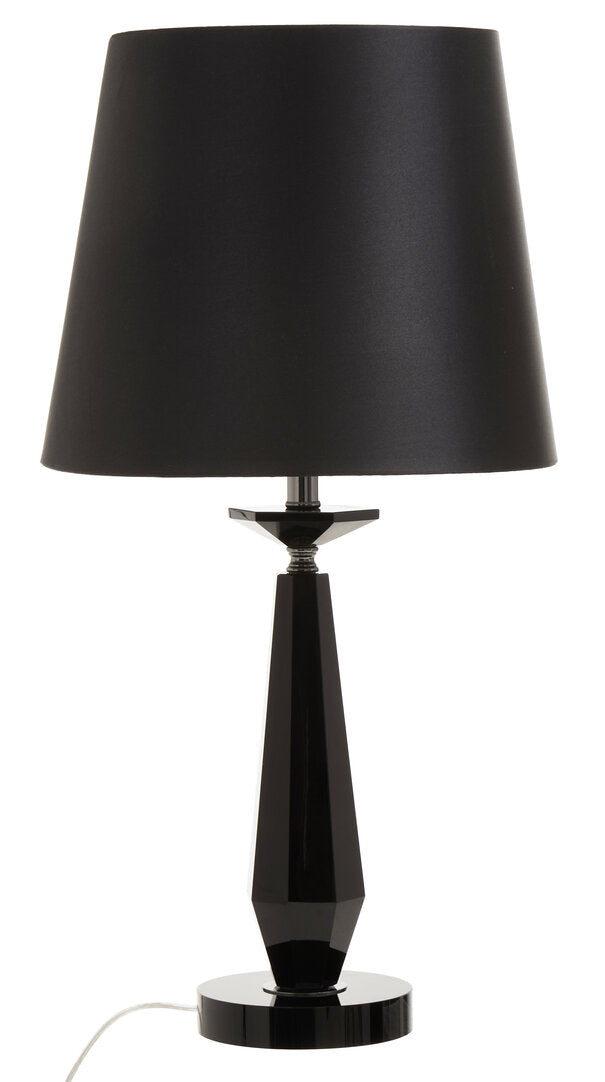 Milan Black Crystal Table Lamp With Metal Base