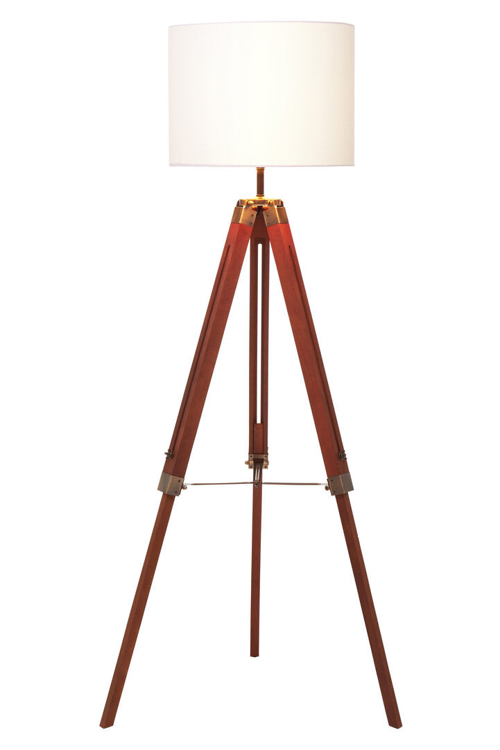 Seville Tripod Floor Lamp With Brown Base