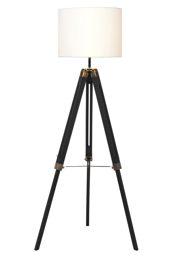 Seville Tripod Floor Lamp With Black Base