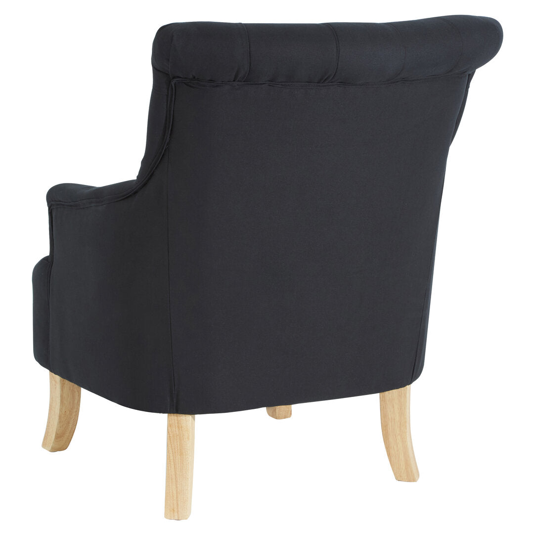 Granada Black Cotton Armchair
