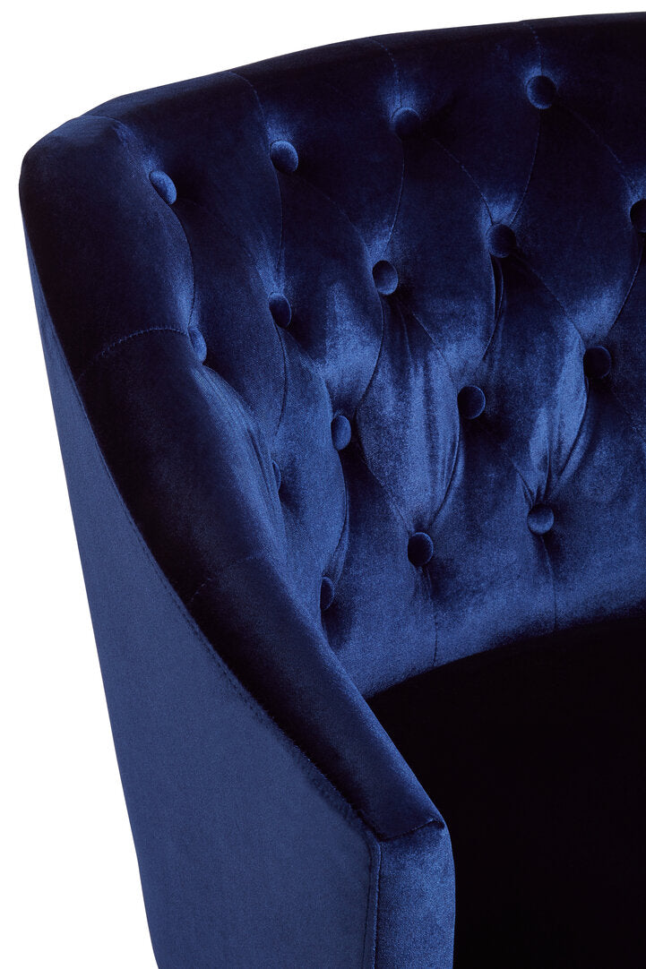 Aurora Blue Velvet Chair