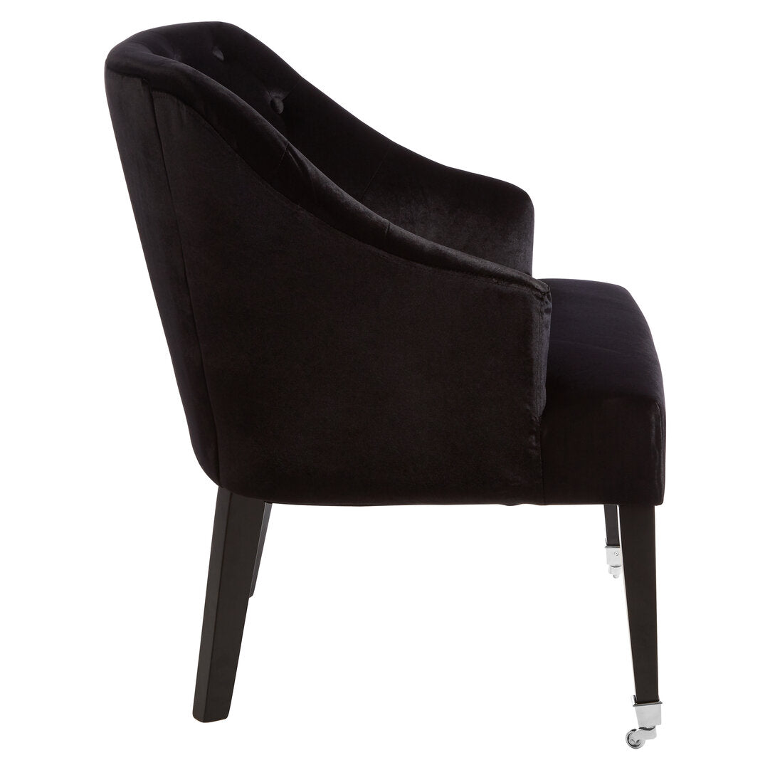 Aurora Black Velvet Chair