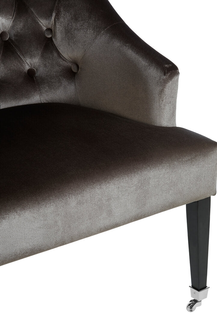 Aurora Grey Velvet Chair