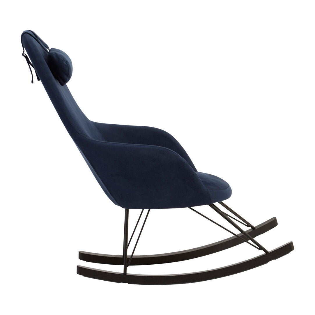 Penzance Blue Fabric Rocking Chair
