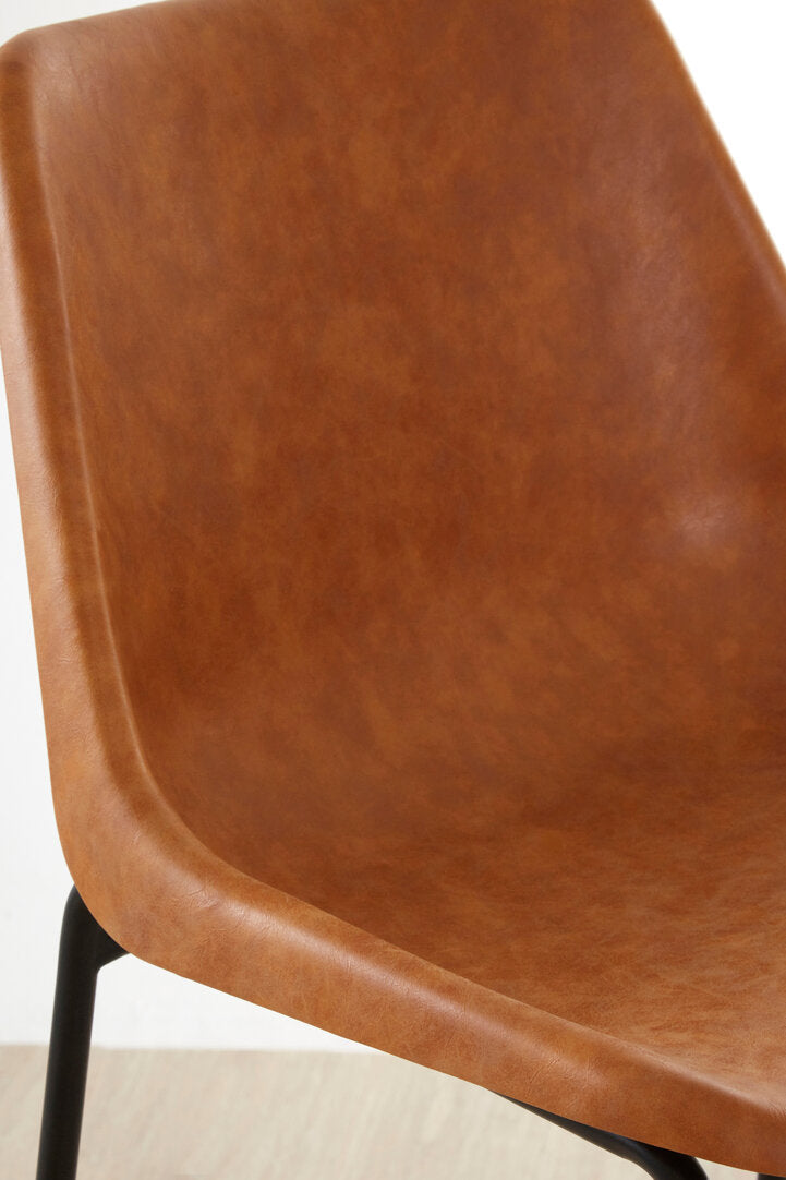 Devon Camel Bar Chair With Black Legs