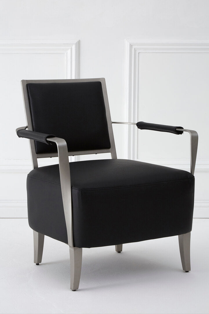 Windsor Black Leather Chair