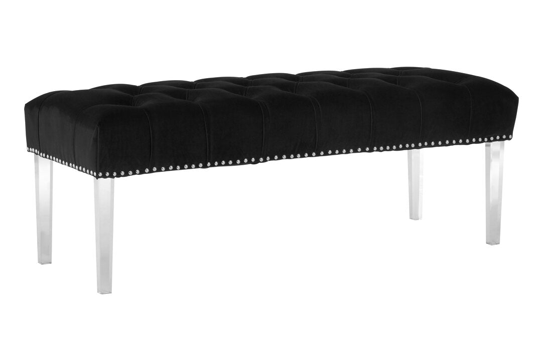 Sorrento Velvet Bench Black