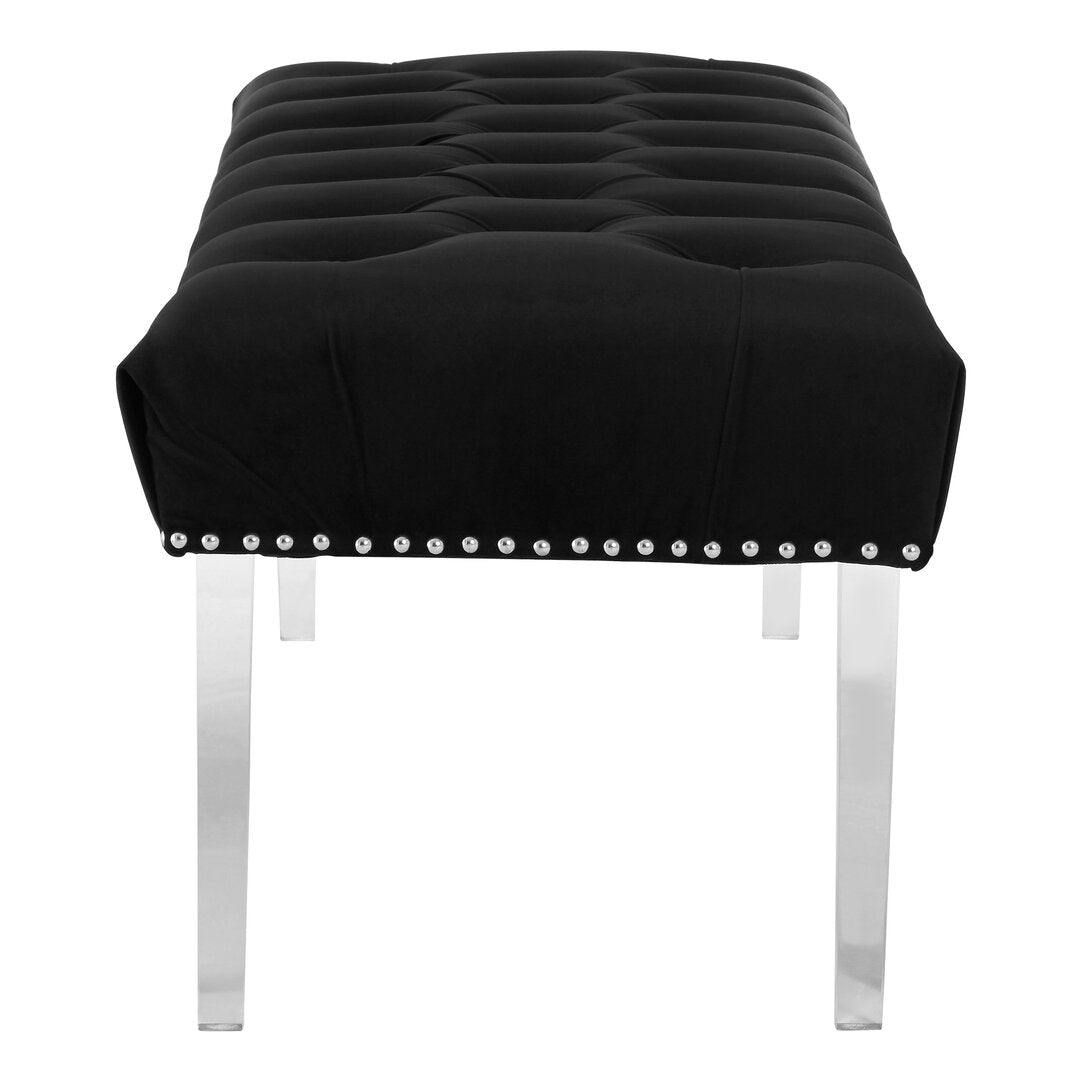 Sorrento Velvet Bench Black