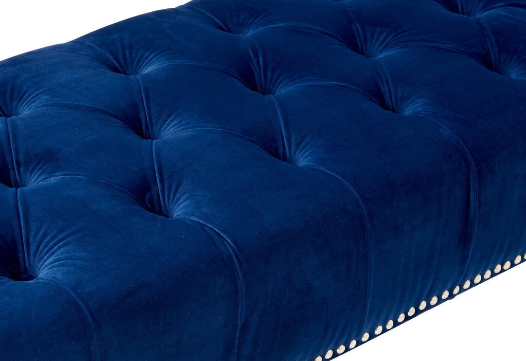 Sorrento Blue Velvet Bench