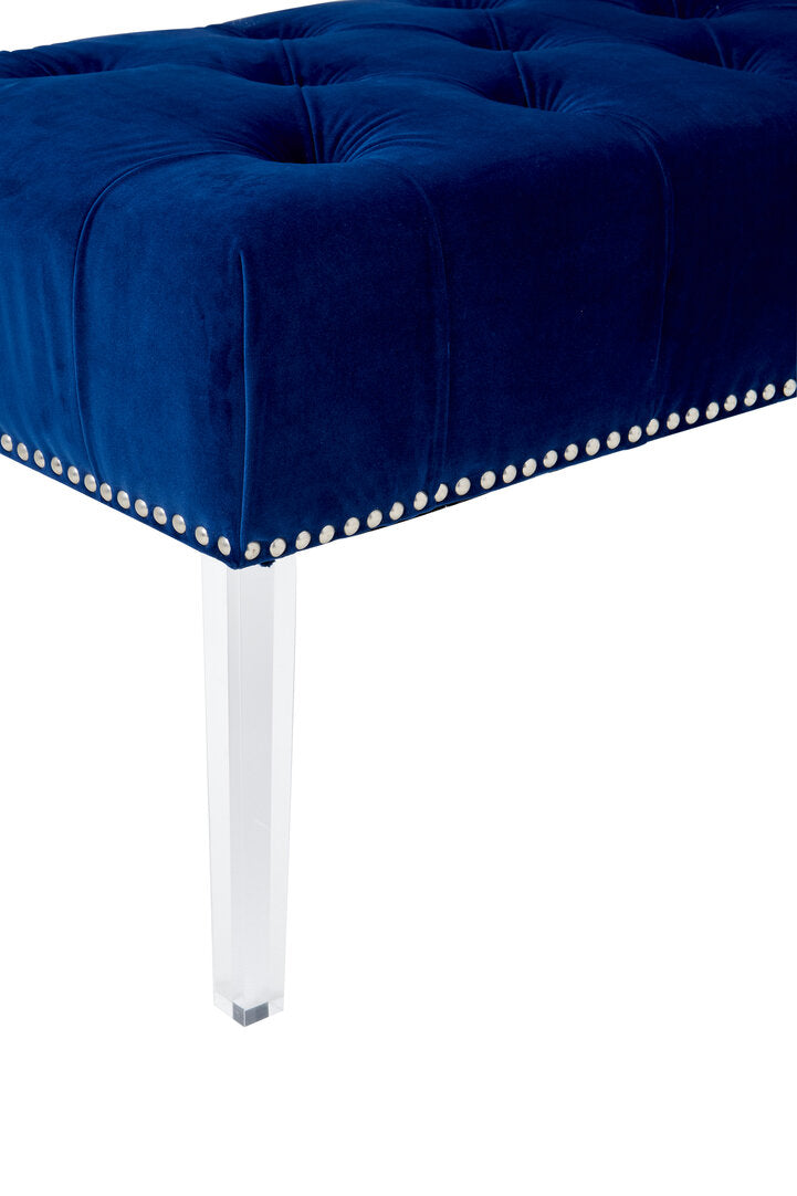 Sorrento Blue Velvet Bench