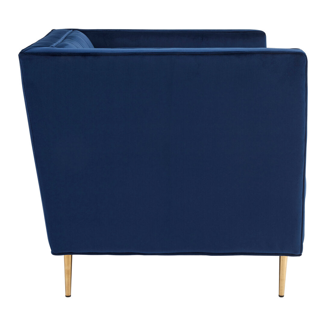 Monaco Deep Blue Velvet Armchair