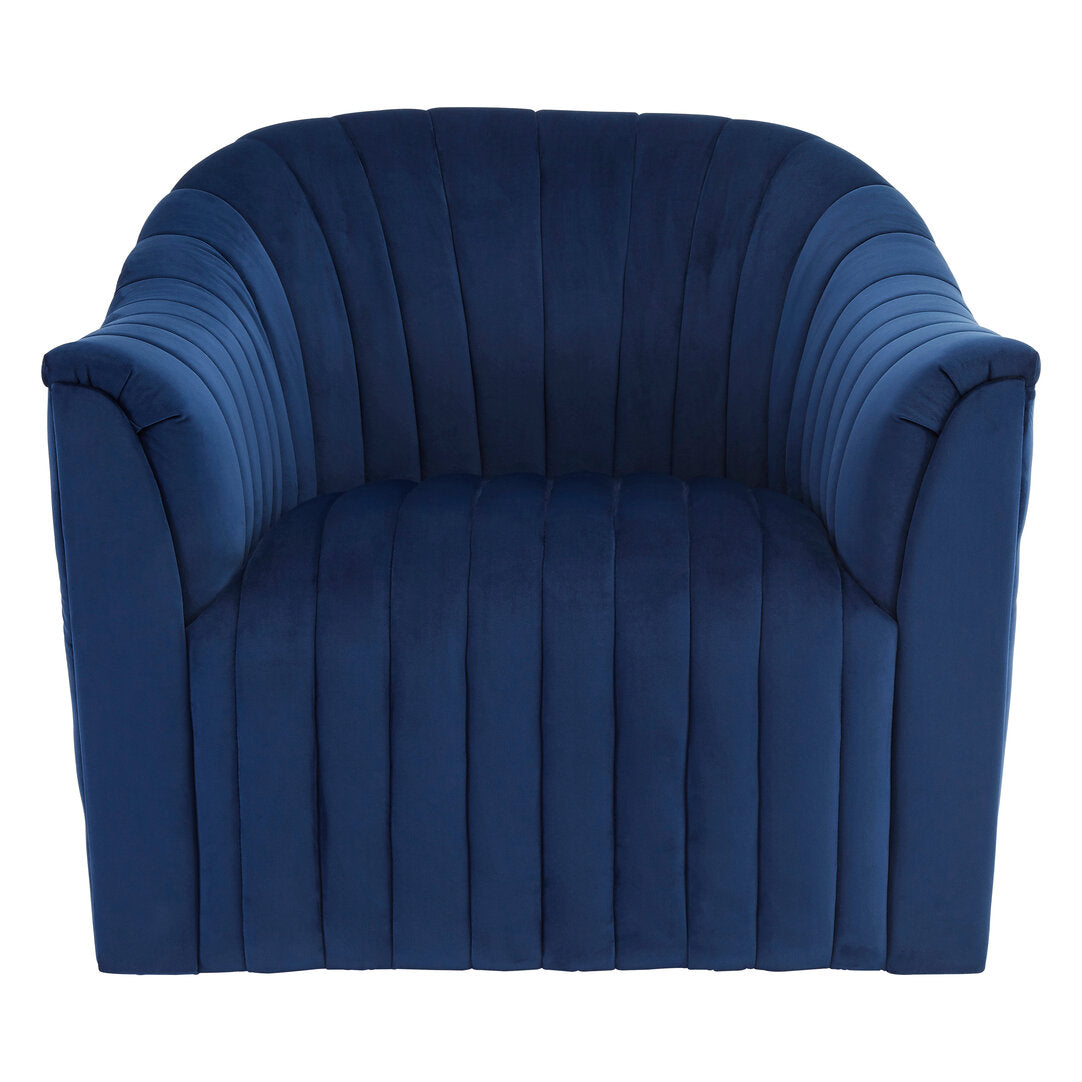 Cannes Deep Blue Velvet Armchair