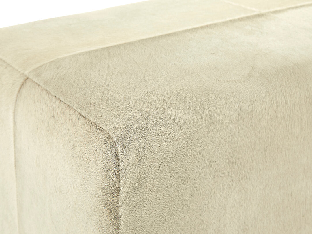 Vienna Townhouse Natural Leather Bench With Wood Legs