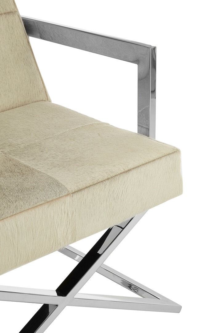 Vienna Townhouse Genuine Grey Leather Chair