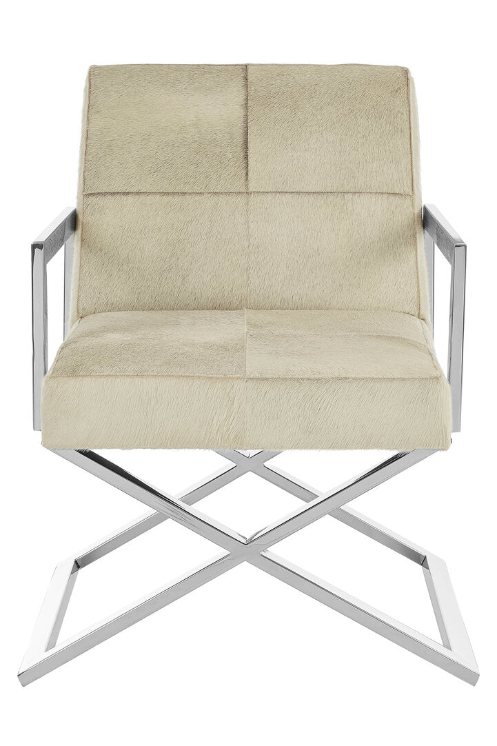 Vienna Townhouse Genuine Grey Leather Chair