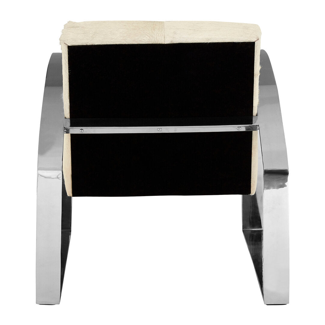 Vienna Townhouse Hairon Leather Chair With Steel Legs