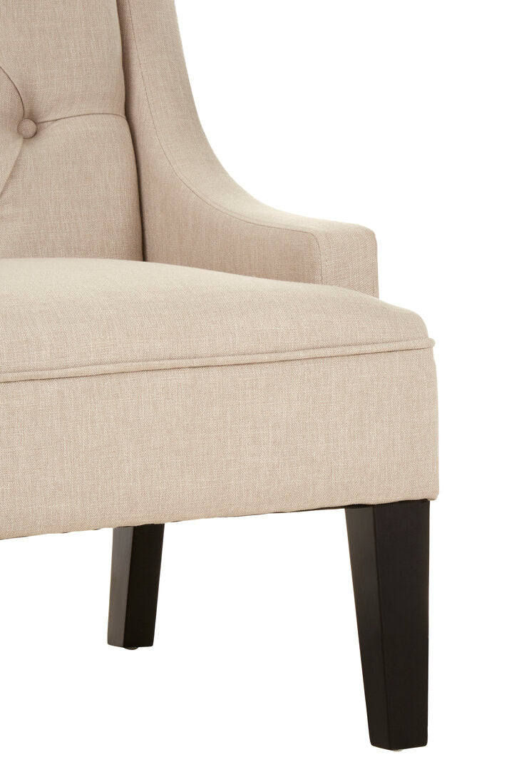 Lisbon High Back Natural Linen Bench