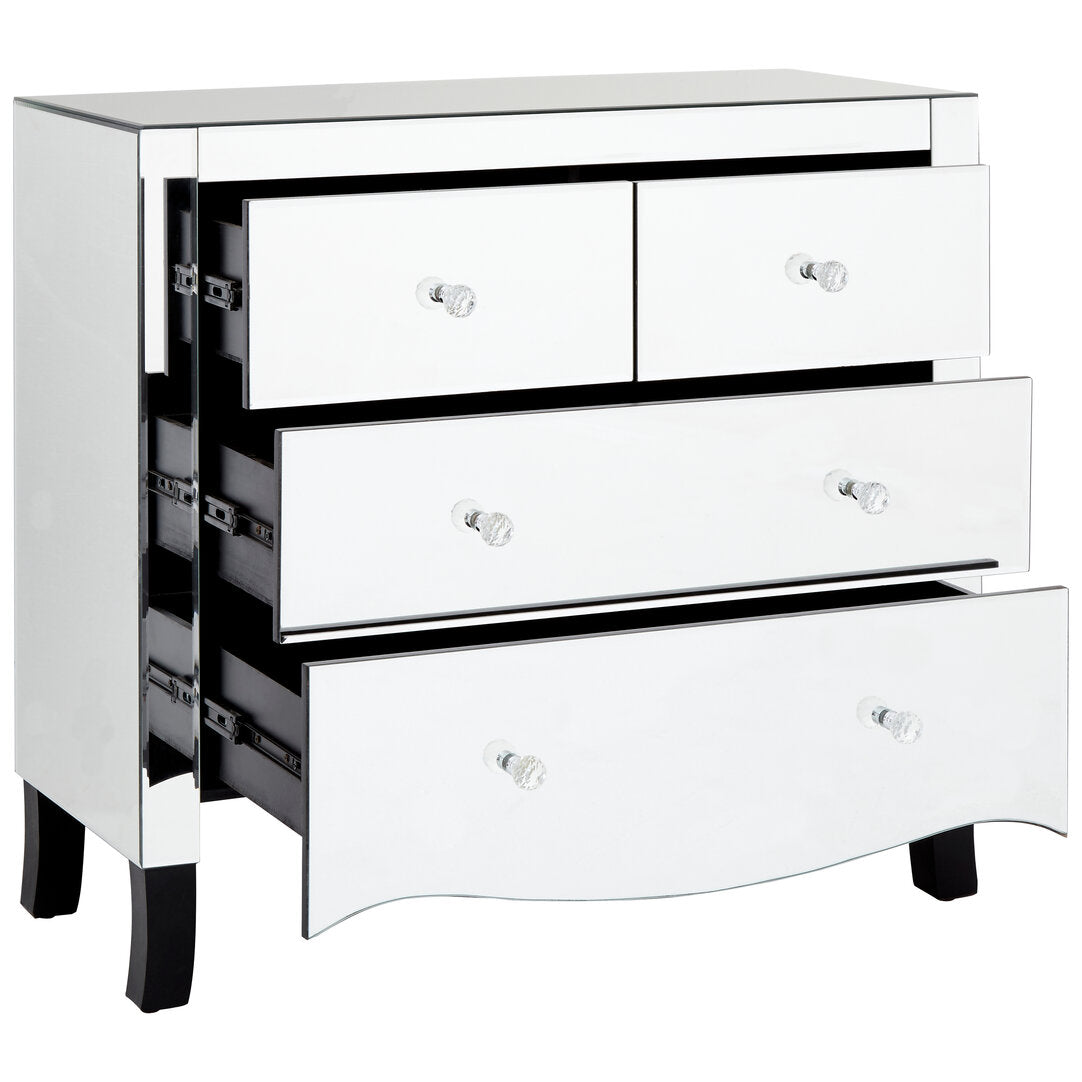 Oxford Chest of 4 Drawers With Mirror Frame