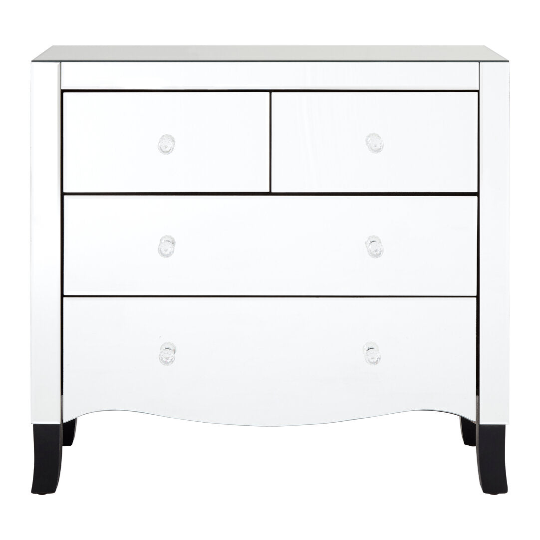Oxford Chest of 4 Drawers With Mirror Frame