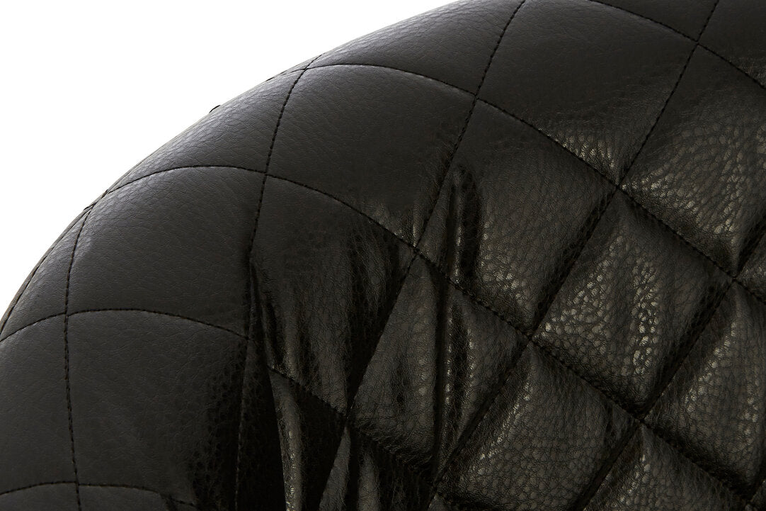 Soho Black Leather Effect Accent Chair